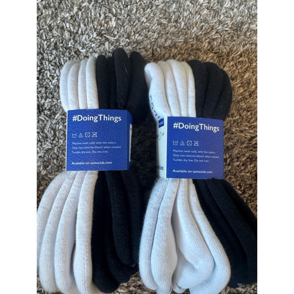 Outdoor Voices Tab Back No Show Socks 8 Pairs Black White One Size NWT